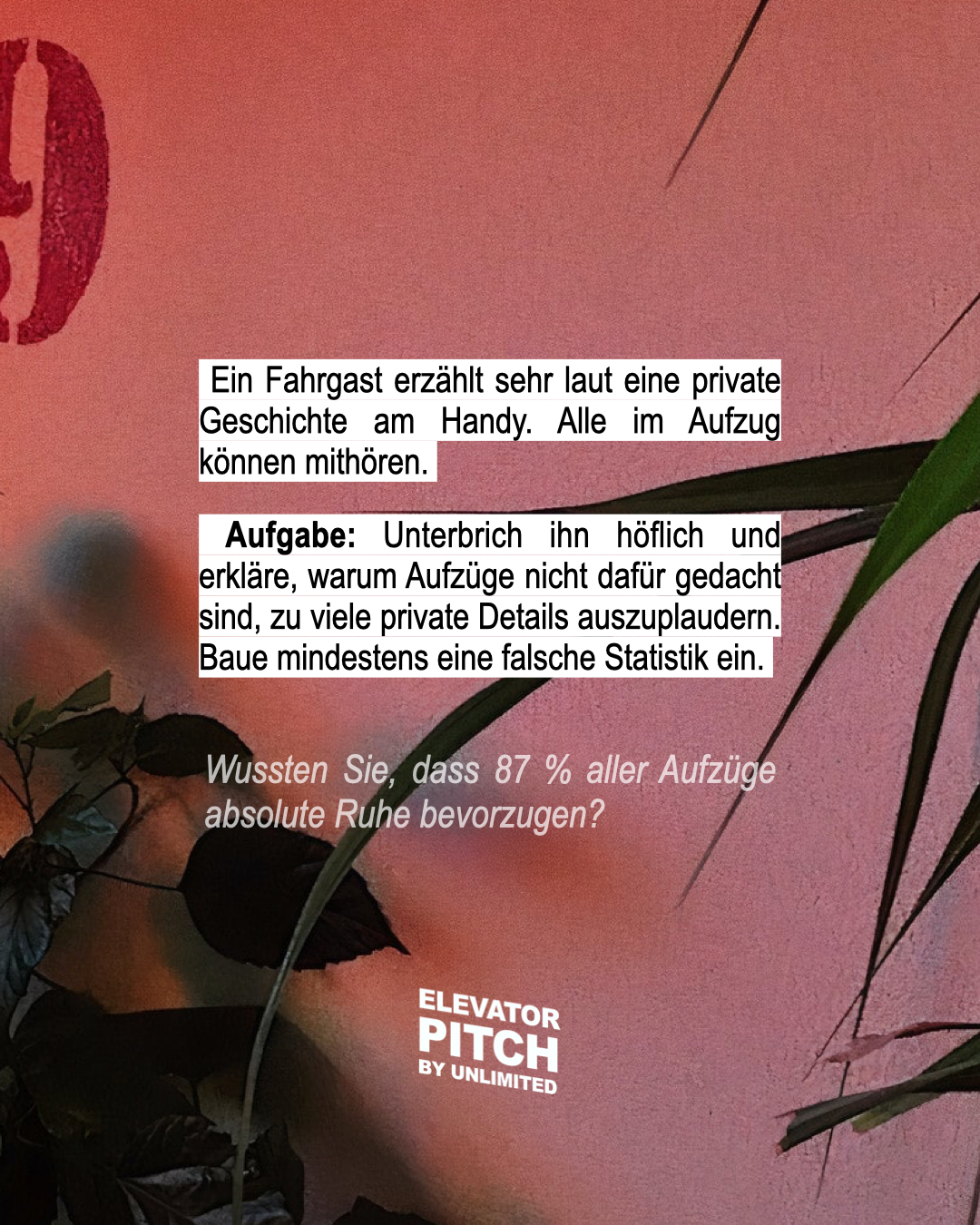 Elevator Pitch — Booster für flüssiges Sprechen